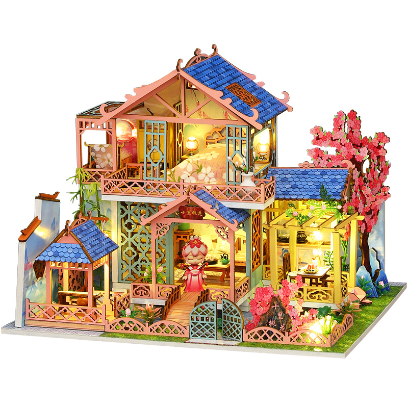 Blossom Serenity Manor DIY Miniature Dollhouse Kit-Book Nook World