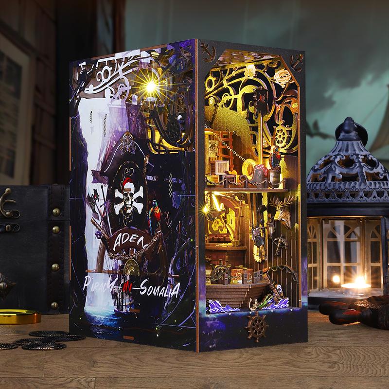 Aden Pirate Ship DIY Book Nook Kit-Book Nook World