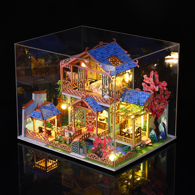 Blossom Serenity Manor DIY Miniature Dollhouse Kit-Book Nook World