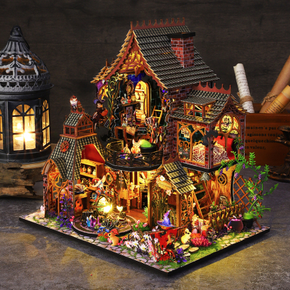 Elf House in the Forest DIY Miniature Dollhouse Kit-Book Nook World