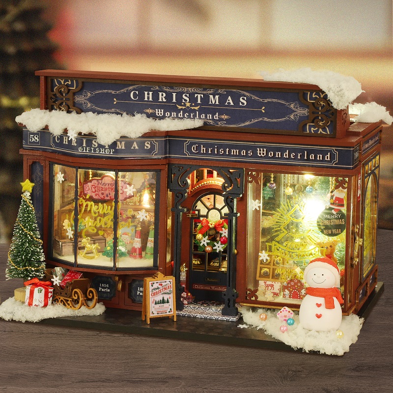 Christmas Wonderland DIY Miniature Dollhouse Kit-Book Nook World