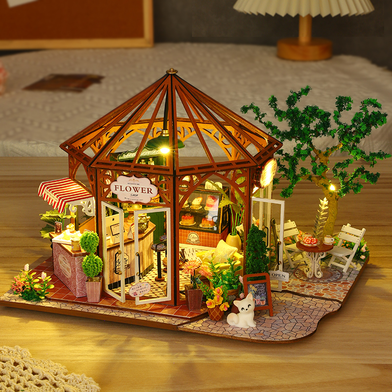 Whimsical Delights: The Bloom & Pastry Retreat DIY Miniature Kit-Book Nook World