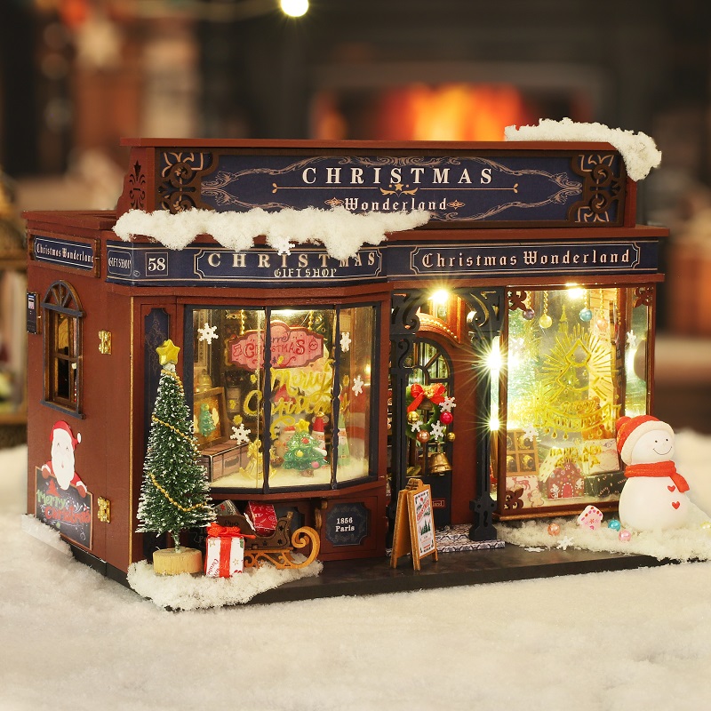 Christmas Wonderland DIY Miniature Dollhouse Kit-Book Nook World