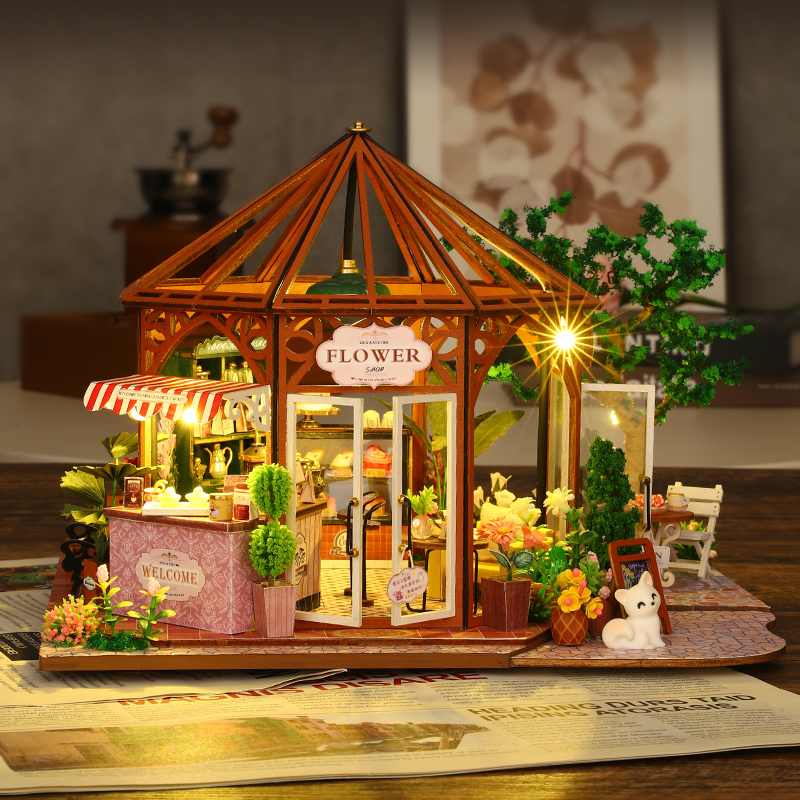 Whimsical Delights: The Bloom & Pastry Retreat DIY Miniature Kit-Book Nook World