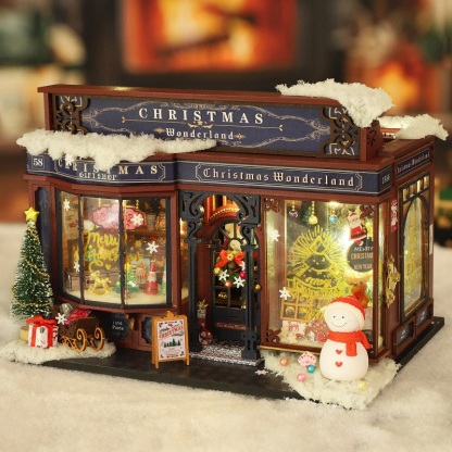 Christmas Wonderland DIY Miniature Dollhouse Kit-Book Nook World