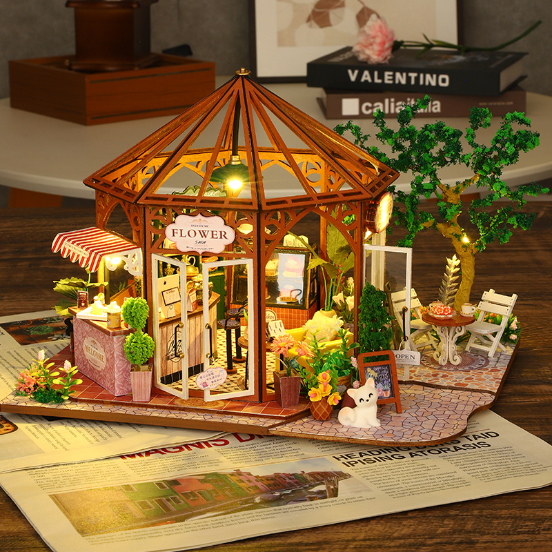 Whimsical Delights: The Bloom & Pastry Retreat DIY Miniature Kit-Book Nook World