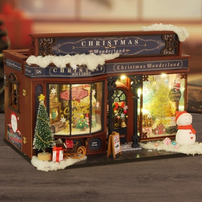 Christmas Wonderland DIY Miniature Dollhouse Kit-Book Nook World