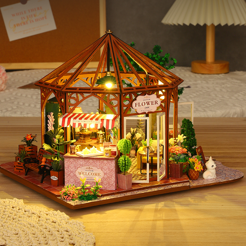 Whimsical Delights: The Bloom & Pastry Retreat DIY Miniature Kit-Book Nook World