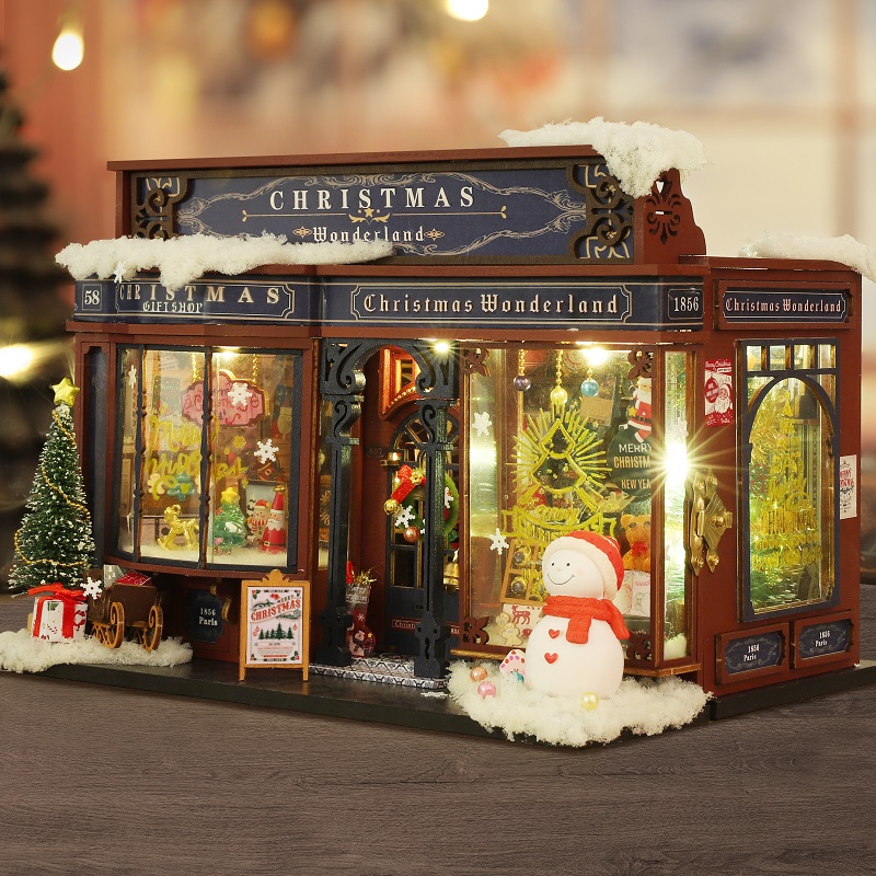 Christmas Wonderland DIY Miniature Dollhouse Kit-Book Nook World