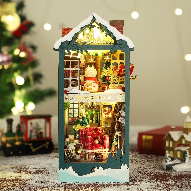 Santa's Cottage | Christmas Series DIY Book Nook Kit-Book Nook World