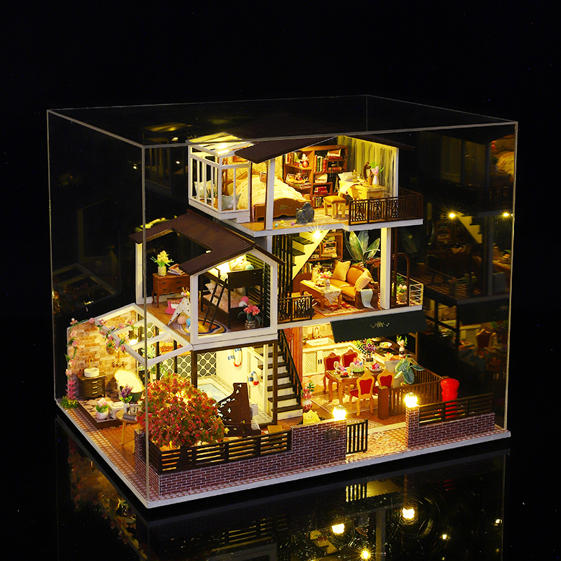 Timeless Elegance Villa DIY Miniature Dollhouse Kit-Book Nook World