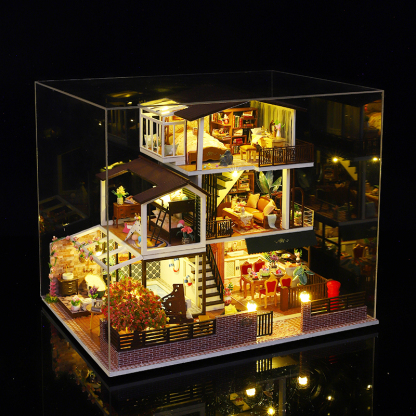 Timeless Elegance Villa DIY Miniature Dollhouse Kit-Book Nook World