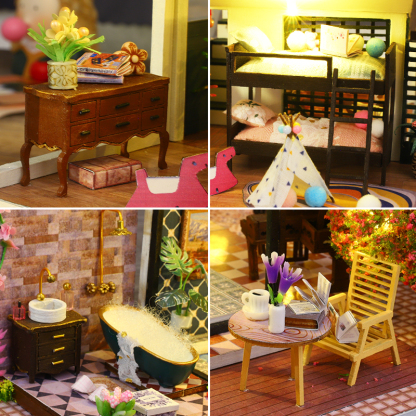 Timeless Elegance Villa DIY Miniature Dollhouse Kit-Book Nook World