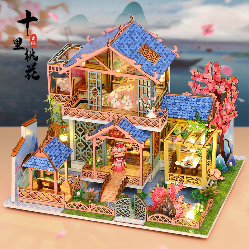 Blossom Serenity Manor DIY Miniature Dollhouse Kit-Book Nook World