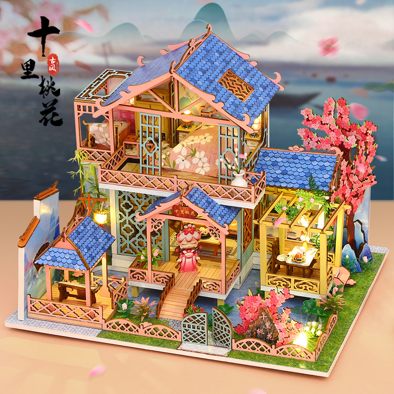 Blossom Serenity Manor DIY Miniature Dollhouse Kit-Book Nook World