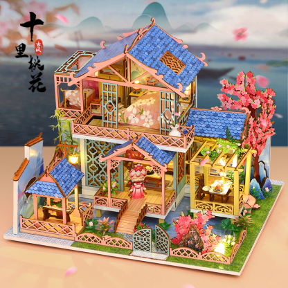 Blossom Serenity Manor DIY Miniature Dollhouse Kit-Book Nook World