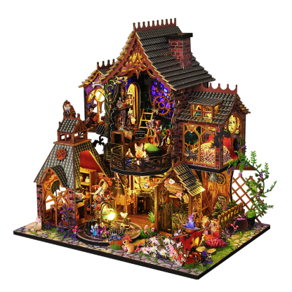 Elf House in the Forest DIY Miniature Dollhouse Kit-Book Nook World