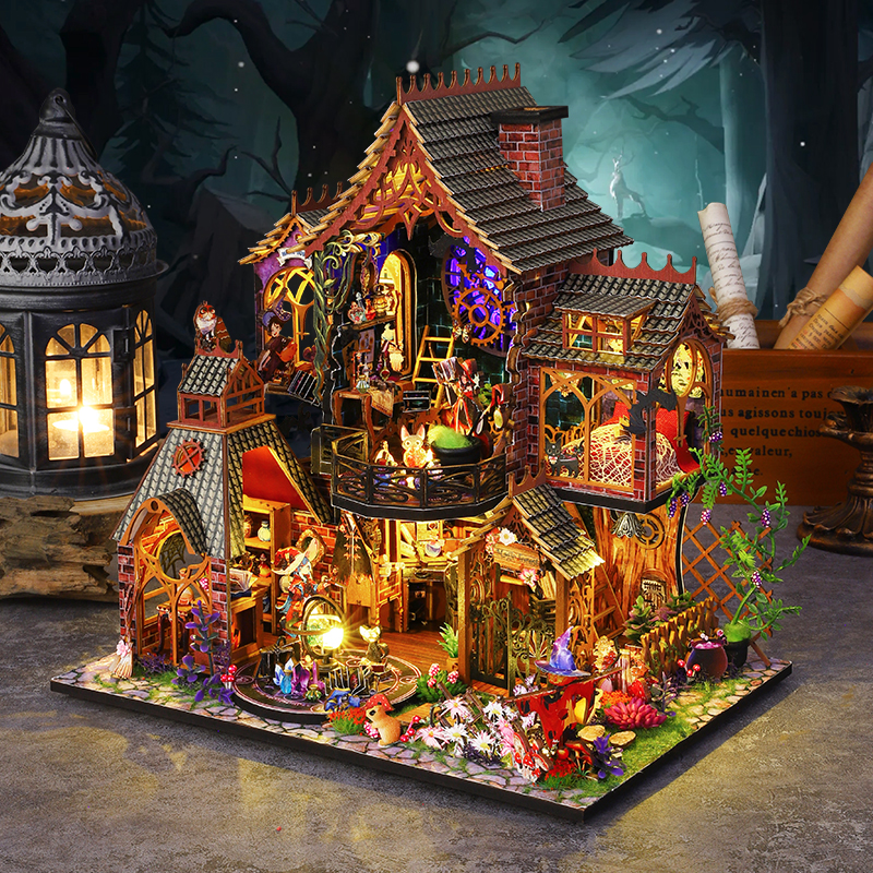 Elf House in the Forest DIY Miniature Dollhouse Kit-Book Nook World