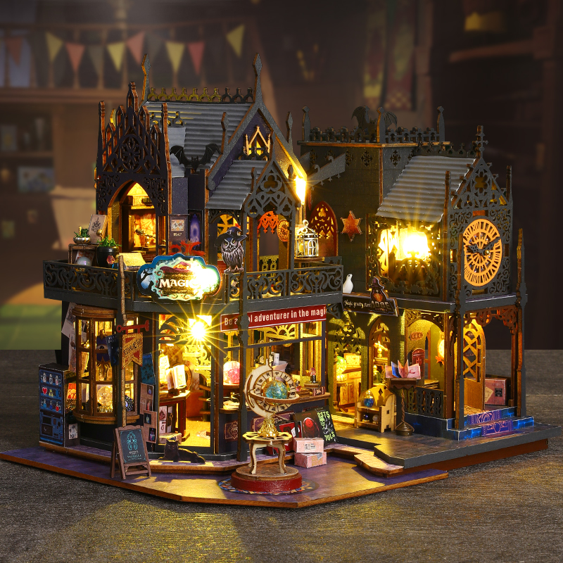 Holo Magic City DIY Miniature Dollhouse Kit-Book Nook World