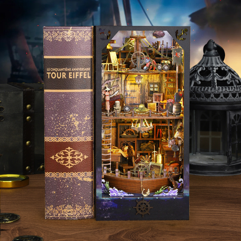 Aden Pirate Ship DIY Book Nook Kit-Book Nook World