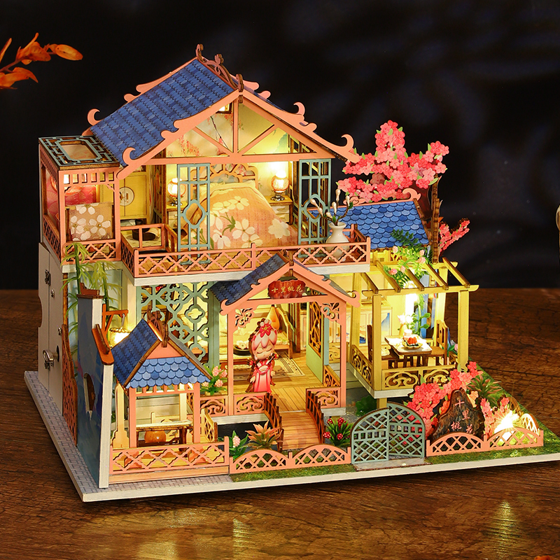 Blossom Serenity Manor DIY Miniature Dollhouse Kit-Book Nook World