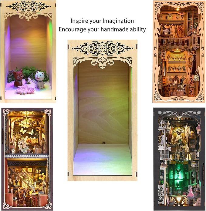 Blank Diorama Kit with LED Light and Dust Cover-Book Nook World