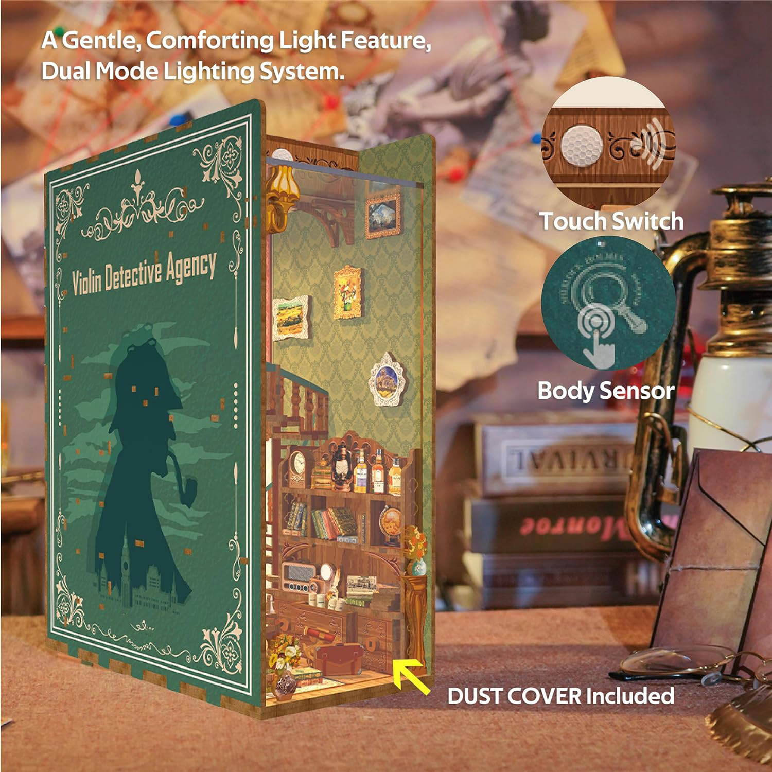 Violin Detective Agency DIY Book Nook Kit-Book Nook World