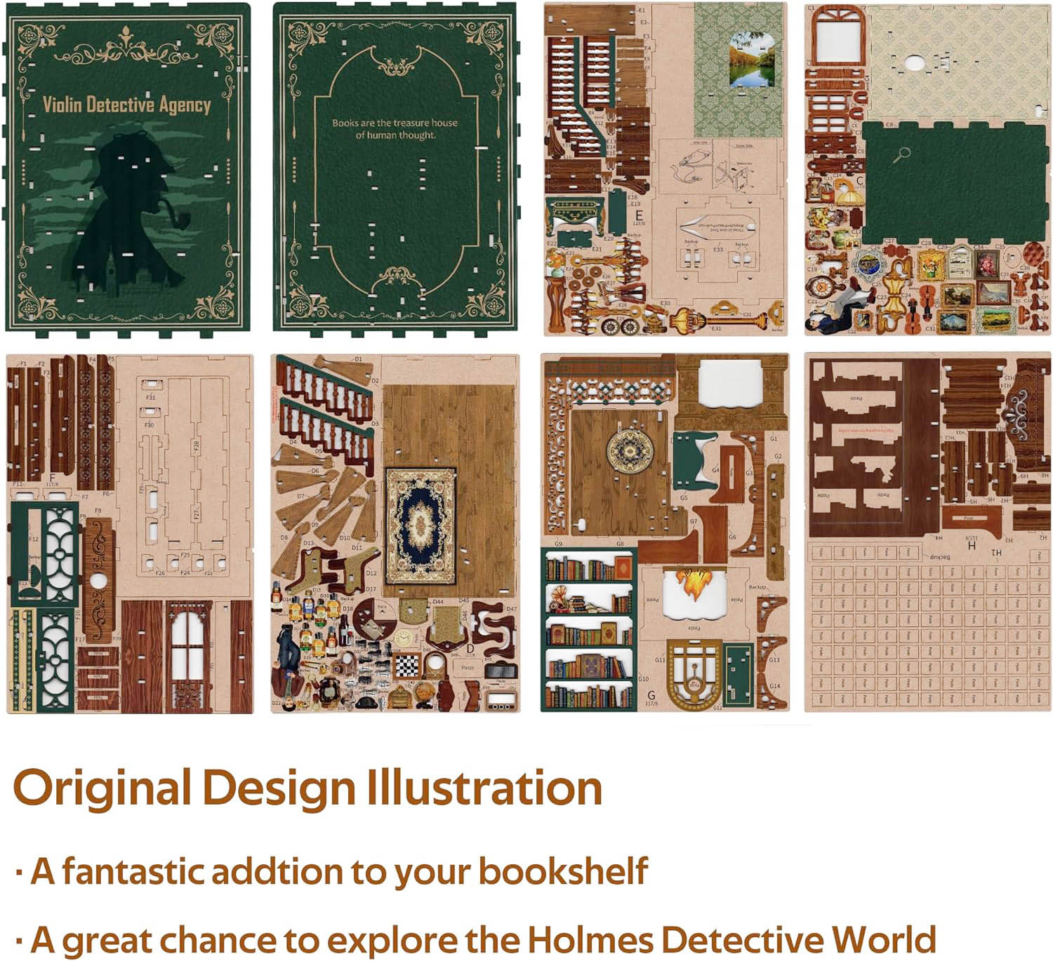 Violin Detective Agency DIY Book Nook Kit-Book Nook World