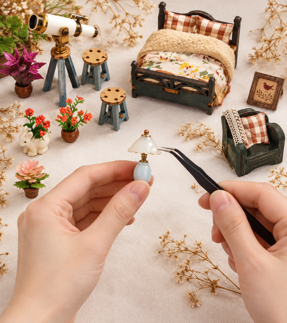 Forest Adventure DIY Mini House Kit l DIY Miniature Kit build detail