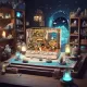 Magasin de magie DIY Maison de poupée musicale dynamique et scène dynamique