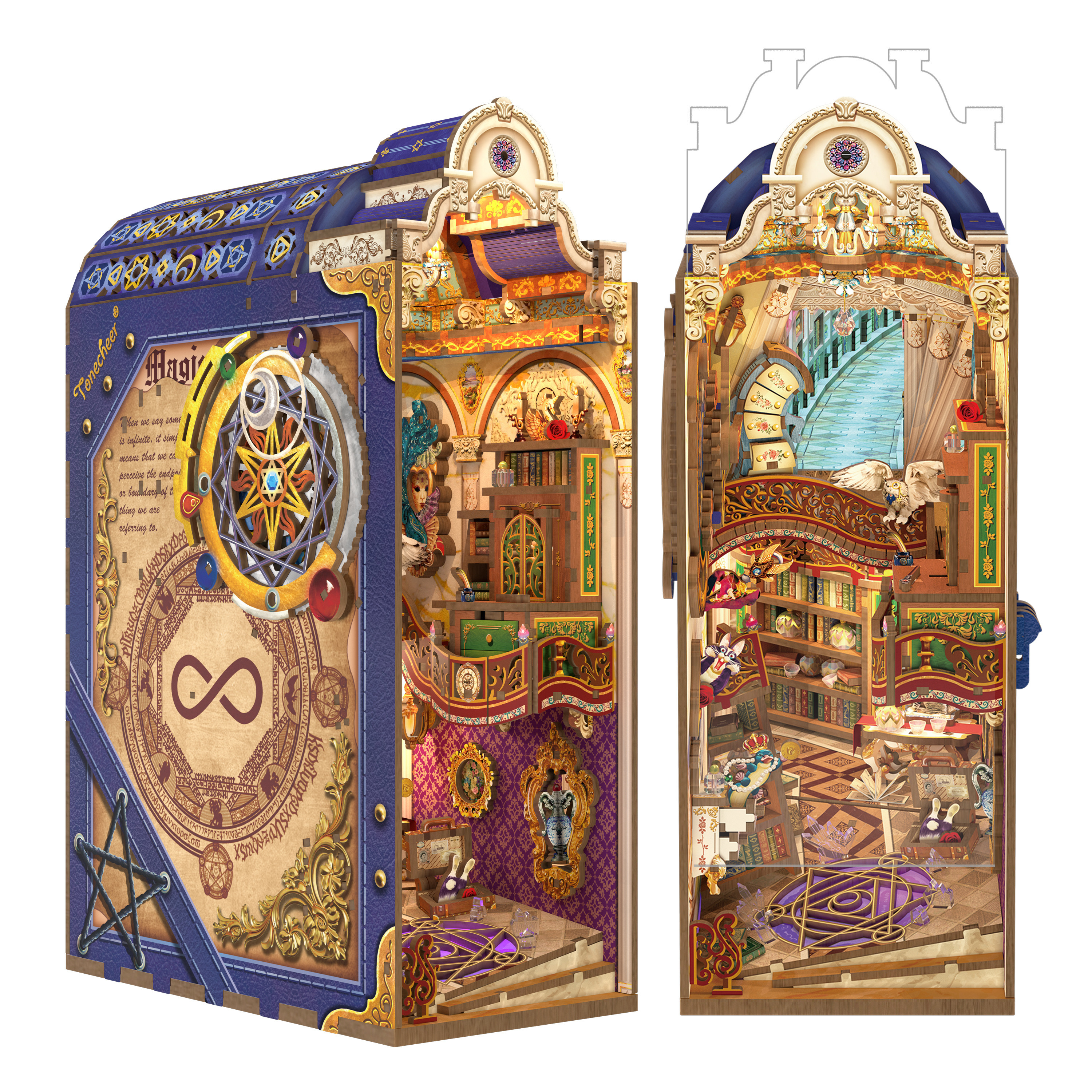 Magical Library DIY Book Nook Kit  (With Dust Cover)-Book Nook World