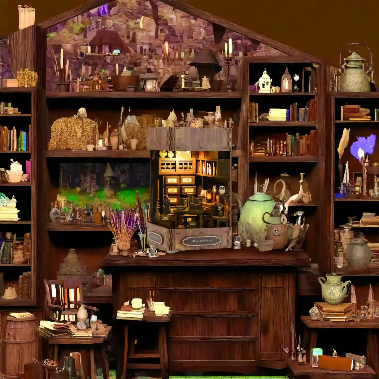 Magic Book House DIY Book Nook Kit & DIY Doll House Kit