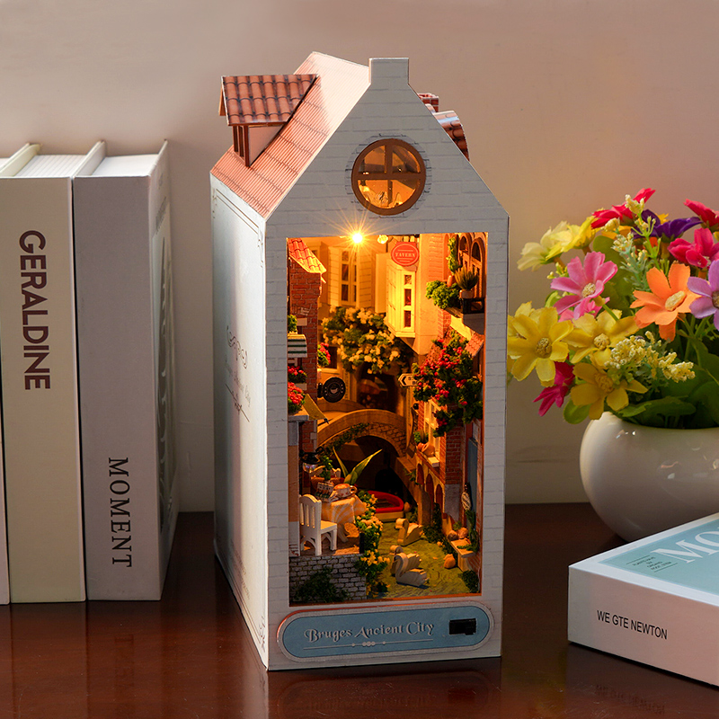 Bruges Ancient City DIY Book Nook Kit-Book Nook World