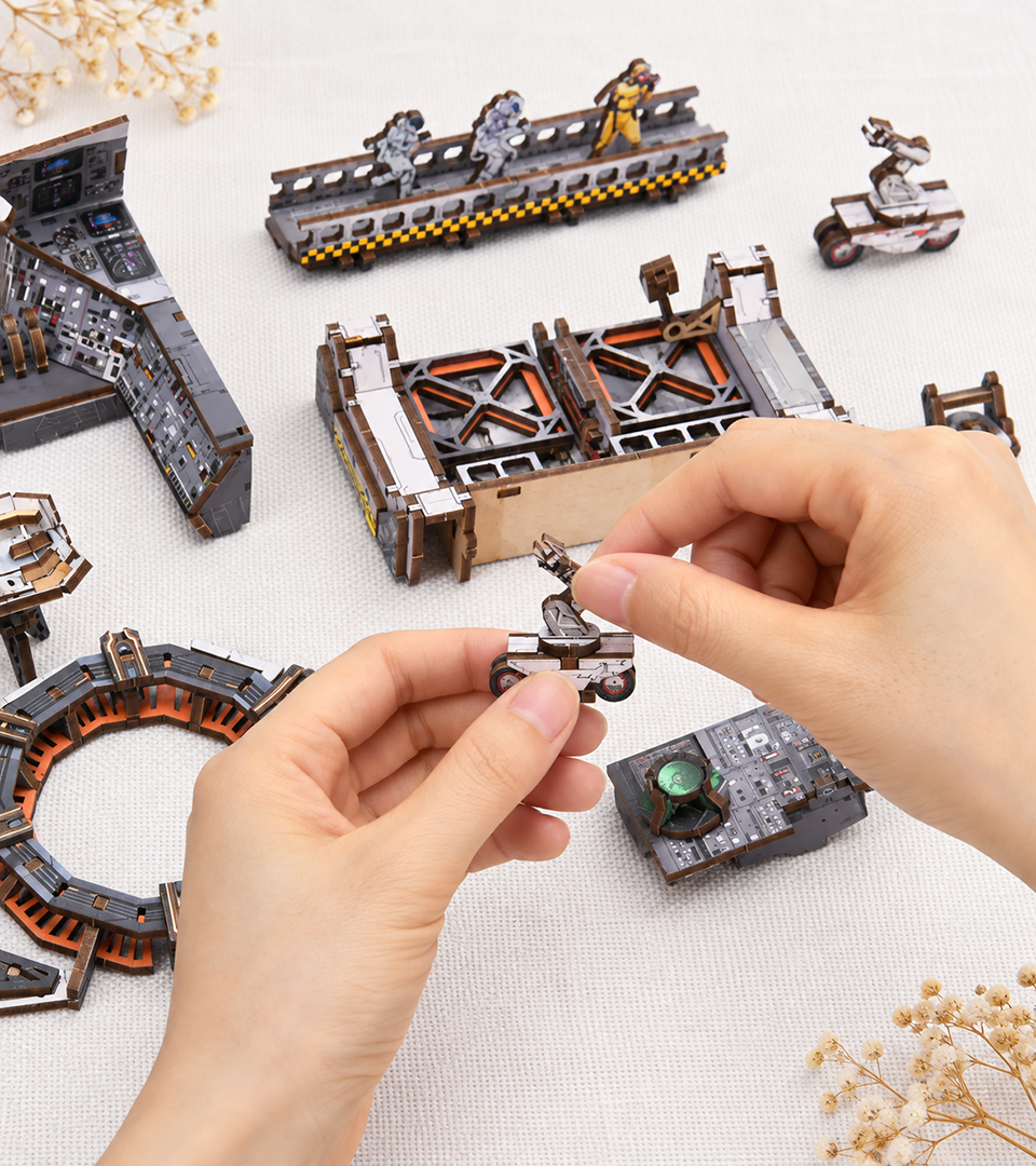 Interstellar Home: The Future Home of Mankind DIY Book Nook Kit build detail
