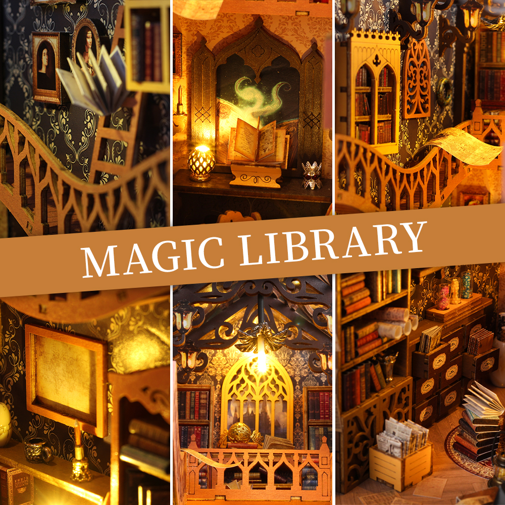 New Magic Library DIY Book Nook Kit-Book Nook World