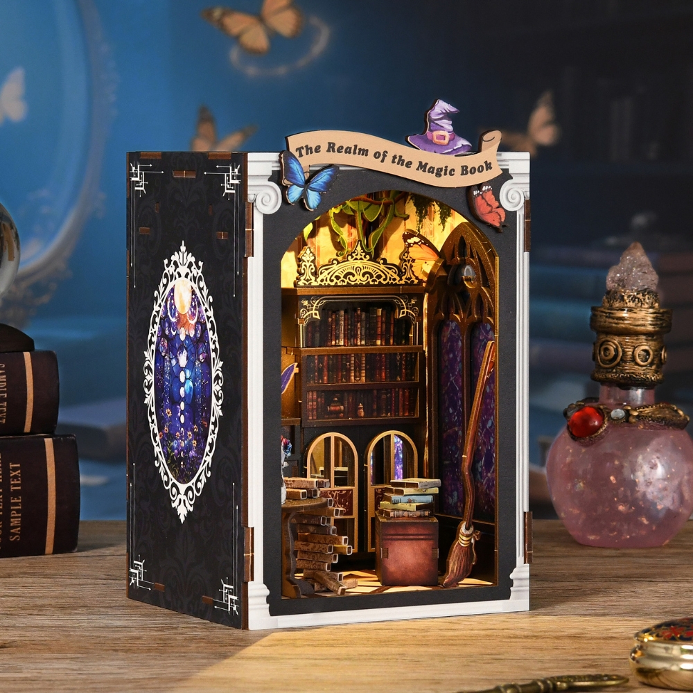 The Realm Of The Magic Book DIY Book Nook-Book Nook World