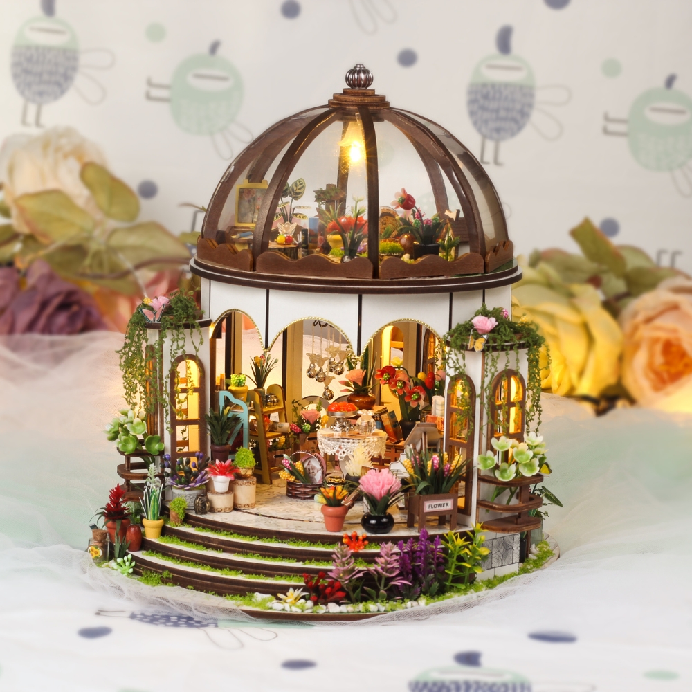 Hanging Garden Mini House Kit l DIY Miniature Kit-Book Nook World