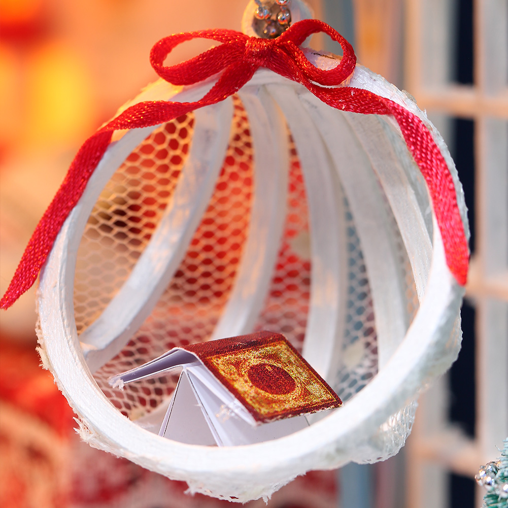 Christmas Snowy Night DIY Miniature Dollhouse Kit-Book Nook World