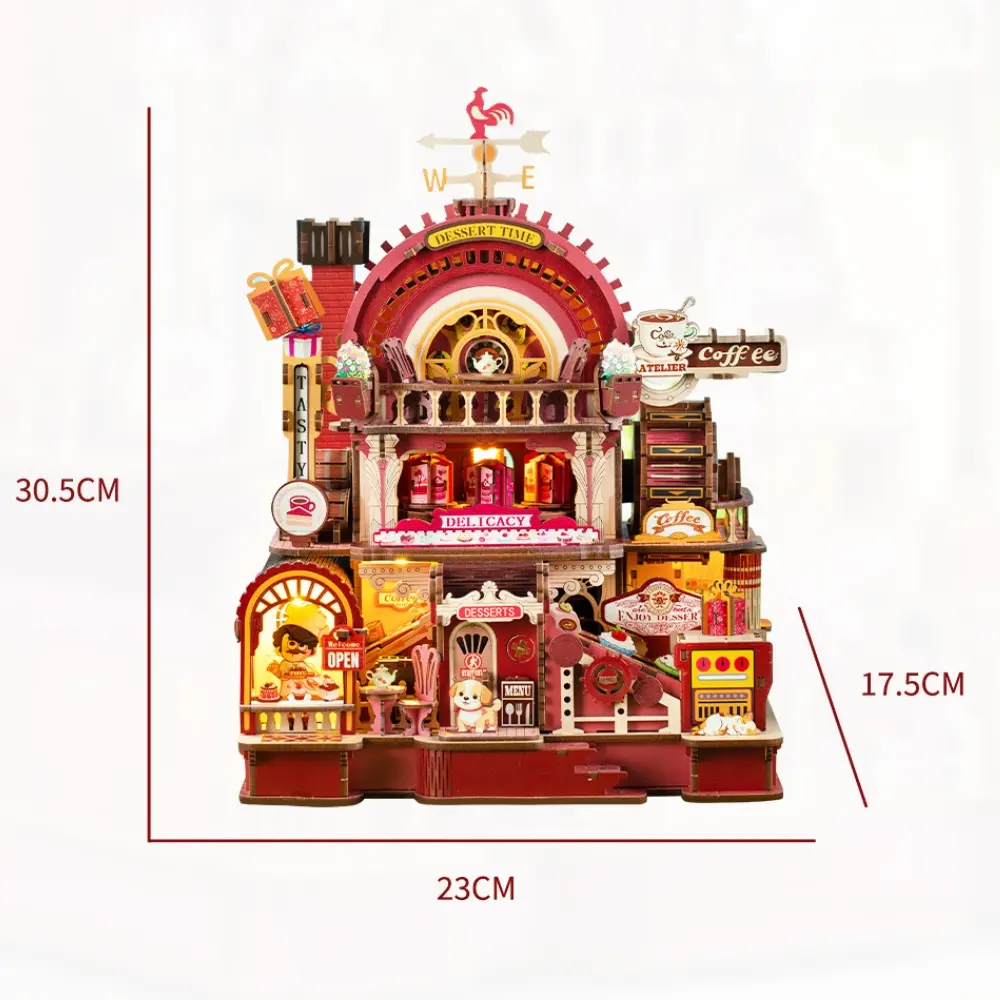 Dessert Atelier DIY Miniature Architecture Kit ｜ 3D Wooden Mechanical Puzzles