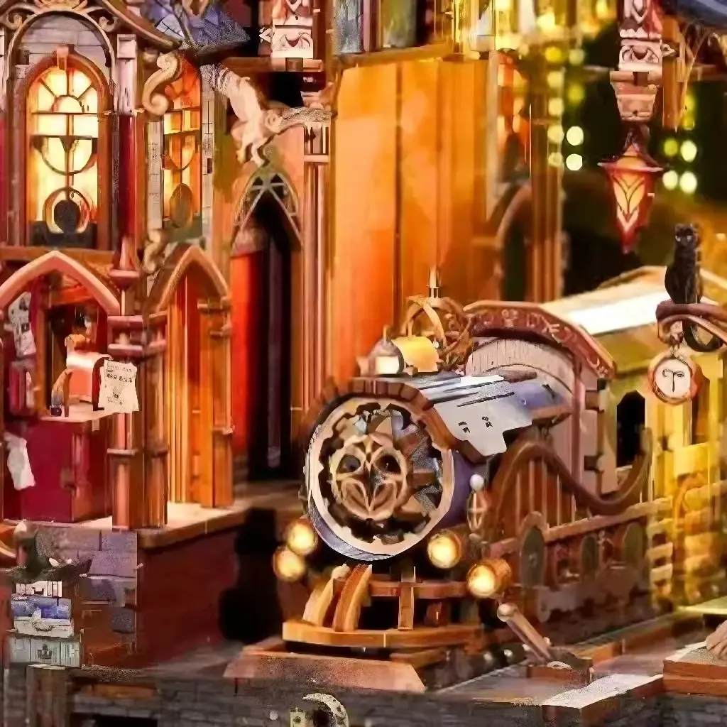 Richly Detailed Wizarding Station Scene