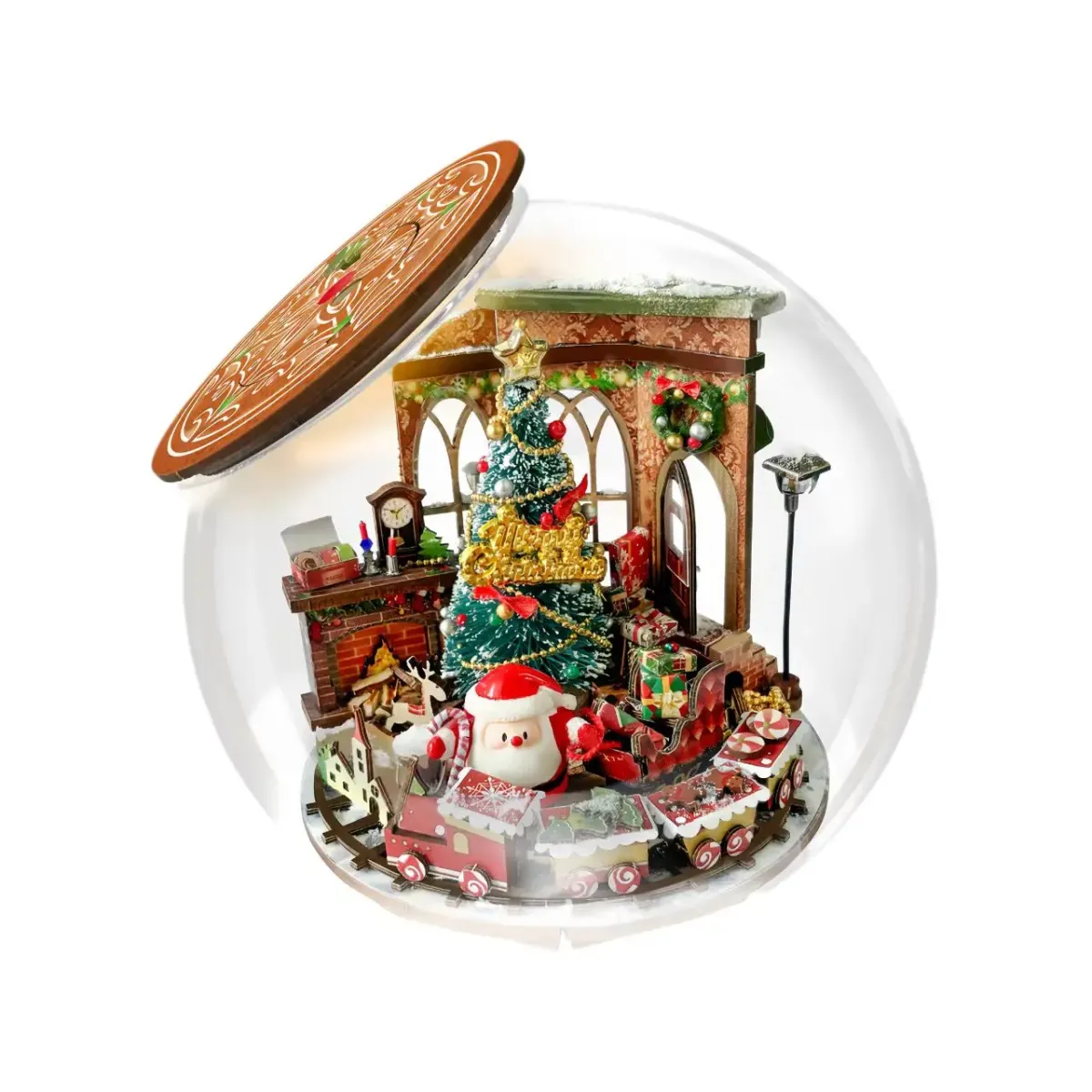 Bouwdetails van Kerstproloog doe-het-zelf miniatuur poppenhuis bouwpakket