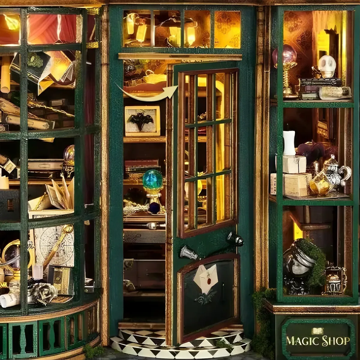 Freely Openable Vintage Swing Wooden Shop Door