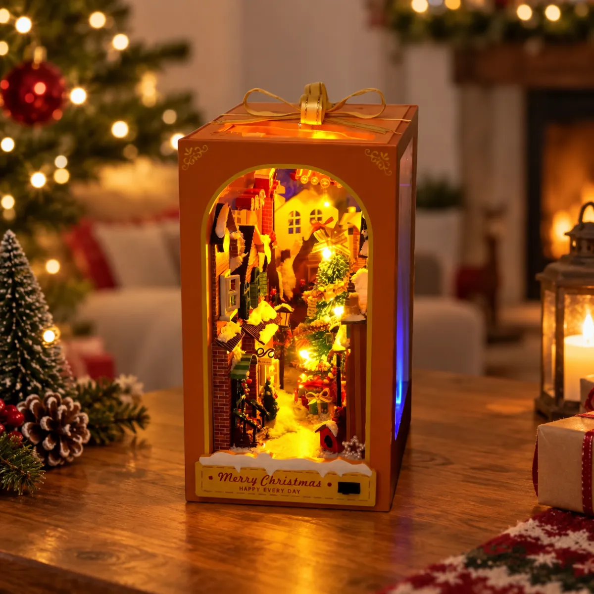 Cozy Christmas Village Scene
