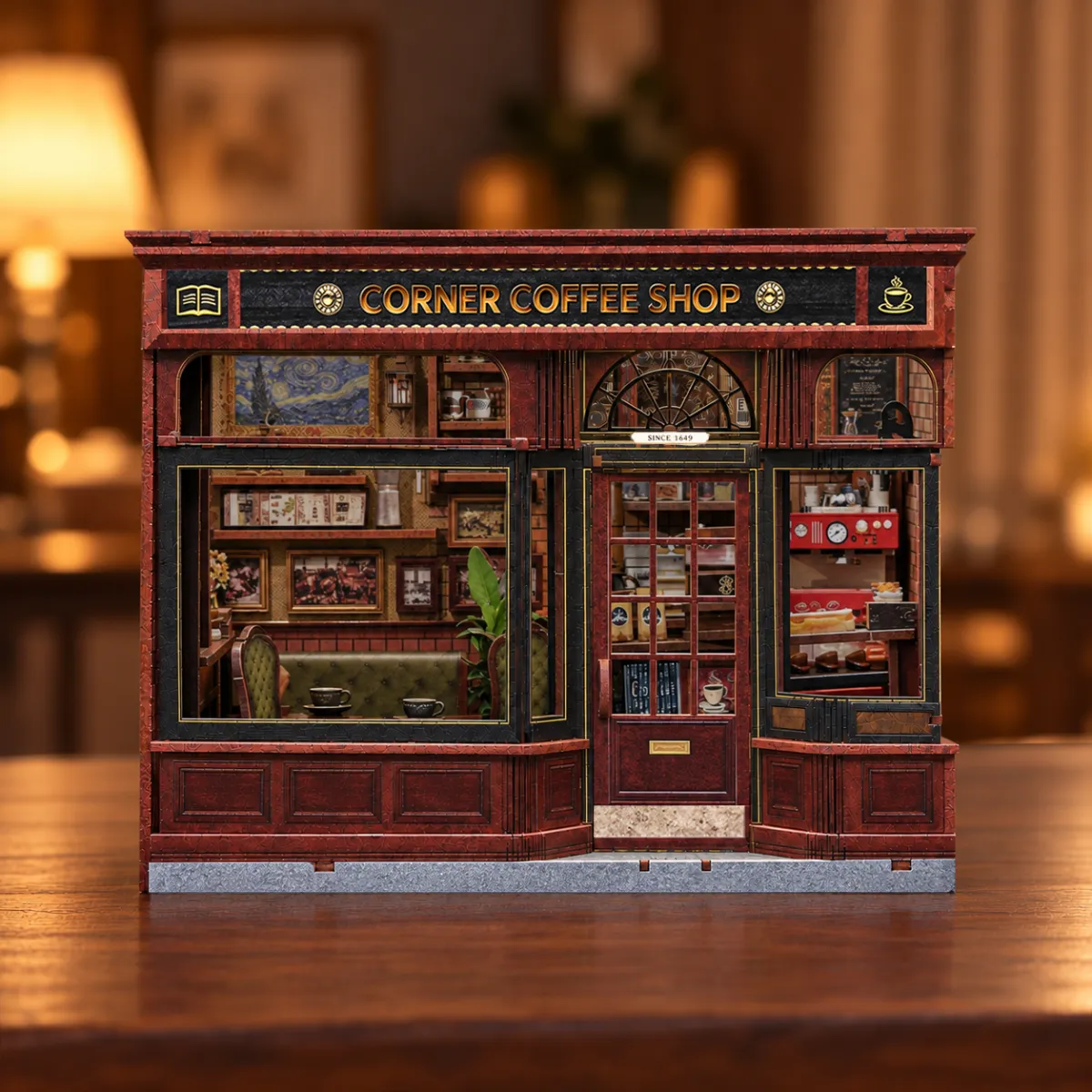 Kit de coin lecture DIY pour café d'angle, lumière éteinte