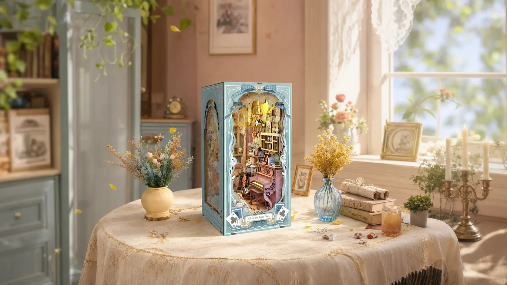 Unfold Alice’s Wonderland Tea Party: A Magical Diary Nook