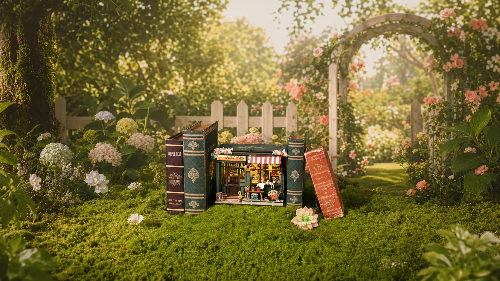 A quaint flower boutique tucked away in soft blooming serenity