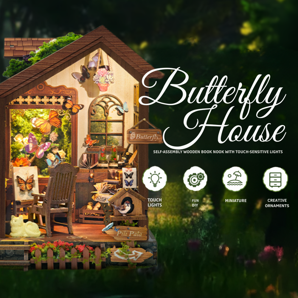Butterfly House DIY Book Nook Kit-Book Nook World