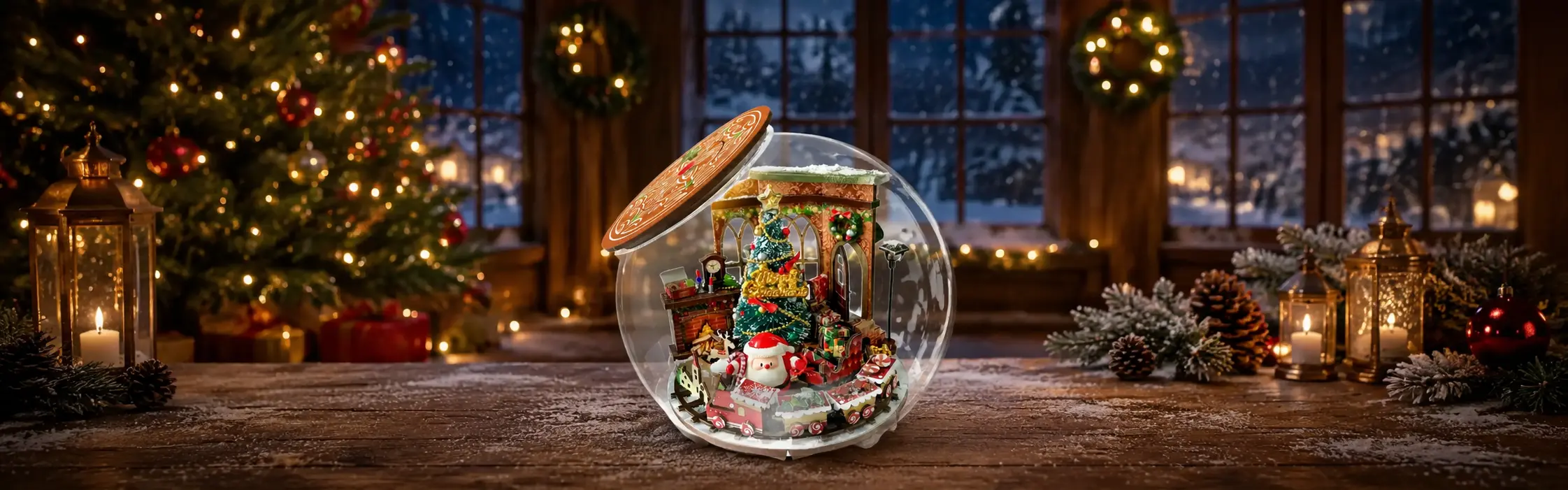 Christmas Magic Inside a Holiday Globe