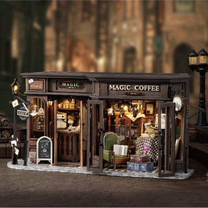 Vintage Coffee Shop DIY Miniature Kit-Book Nook World