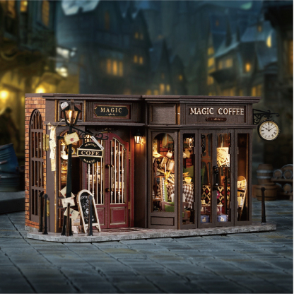 Vintage Coffee Shop DIY Miniature Kit-Book Nook World